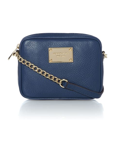 michael kors pale blue bag|Michael Kors navy crossbody bag.